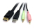 StarTech.com Cavo switch KVM DisplayPort USB 4 in 1 con audio e microfono 1,8 m