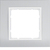 Berker 10113904 Wandplatte/Schalterabdeckung Aluminium, Weiß