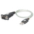 Techly IDATA USB-SER-2T Serien-Kabel Transparent 0,45 m USB Typ-A DB-9