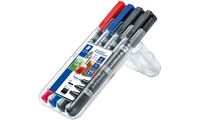 STAEDTLER Marqueur permanent Lumocolor duo, étui de 4 (57890624)