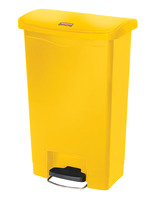 Abfalleimer Slim Jim® Step-On-Tretabfallbehälter, 49 l, Kunststoff, Pedal vorne, gelb