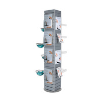 FlexiSlot®-Präsentationstower „York“ | szürke, hasonló mint RAL 7004