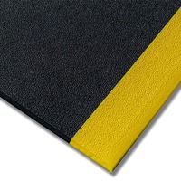 Kumfi Pebble - Anti Fatigue Mat-Price Per Metre - 90cm Wide - Black & Yellow