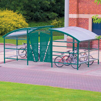 Compound Cycle Shelter - 48 Bikes - Grey