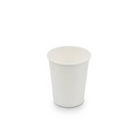 Bicchieri compostabili in cartoncino a dispersione acquosa bianco ecoCanny 240 ml - conf. 50 pezzi - ECO-CUP240W