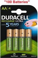 Duracell Ultra Power AA Rechargeable Battery (Pack 4)