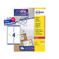 Avery Laser Parcel Label 139x99mm 4 Per A4 Sheet White (Pack 1000 Labels)