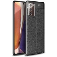 NALIA Design Cover compatible with Samsung Galaxy Note 20 Case, Leather Look Skin Stylisch Protective Silicone Phonecase, Slim Shockproof Rugged Soft Bumper Anti-Slip Mobile Rub...