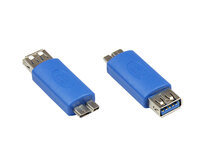 Adapter USB 3.0 OTG (On-the-go), Micro B Stecker an USB A Buchse, Good Connections®