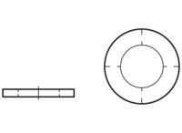 Unterlegscheibe, M6, H 1.6 mm, Außen-Ø 11 mm, Stahl, verzinkt, DIN 433/ISO 7092,