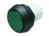 Leuchtvorsatz, beleuchtbar, Bund rund, grün, Frontring schwarz, Einbau-Ø 16.2 mm