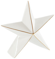 Deko-Stern Naomi; 12.6x5x11.7 cm (BxTxH); weiß/gold; 2 Stk/Pck