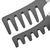 Buffetzange Fork Silicone; 32.5x4 cm (LxB); schwarz/silber