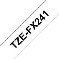 Tape Black on White 18mm TZeFX241, TZ, White, Thermal Címke szalagok