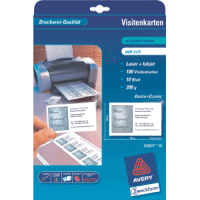 Visitenkarten Inkjet/Laser/Kopier 200g weiß VE=100 Stück