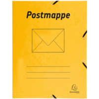Postmappe A4 mit Gummizug Karton gelb