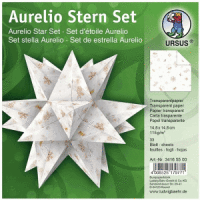 Faltblätter Aurelio Stern Classic Christmas 115g/qm 14,8x14,8cm creme/braun