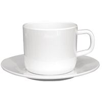 Kristallon Melamine Cups 213Ml White Coffee Espresso Milk Jugs Restaurant 12pc