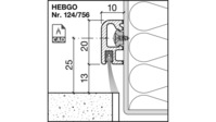 Halteprofile HEBGO 126 Aluminium blank, 2500 mm