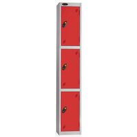 Probe coloured door lockers - three door - 1778 x 305 x 460mm