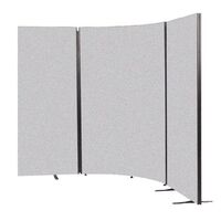 BusyScreen® classic floor partition - Curved screens - light grey