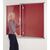 Tamperproof lockable coloured felt office noticeboards - double - burgundy