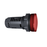 Roter Leuchtmelder (Monoblock) Ø22,glatte Kalotte mit integrierter LED 230-240 V