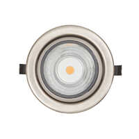 LED Möbeleinbau-Downlight N 5022 COB, Ø 6.8cm, 350mA, 3.3W 3000K 180lm 100°, CRi >90, dimmbar, schwenkbar, Nickel gebürstet