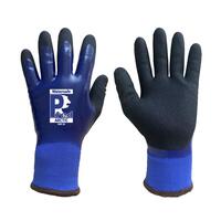 Pred Arctic 8 - Size 8 Blue/Black 13 Gauge Pred ARCTIC Sandy Palm Nitrile Double Dipped Waterproof Glove (Pair)