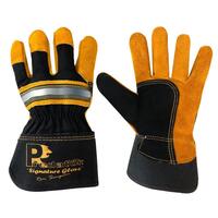 Signature Rigger Gloves - Size 10 Gold/Black Slip Leather Signature Tiger Rigger Glove (Pair)