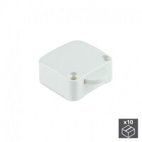 EMUCA 5070915 - Lote de 10 interruptores para puerta en plástico blanco