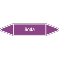Aufkleber Soda, violett, Folie, 126 x 26 mm, L713