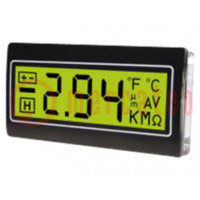 Voltmeter; digitaal,montage; -200÷200mV; op paneel; LCD; DPM