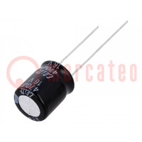 Capacitor: electrolytic; THT; 470uF; 16VDC; Ø10x12.5mm; Pitch: 5mm