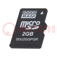 Memory card; industrial; microSD,pSLC; Class 6; 2GB; -25÷85°C