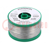 Soldering wire; Sn95Ag4Cu1; 0.5mm; 0.25kg; lead free; reel; 217°C