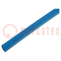 Heat shrink sleeve; glueless; 2: 1; 2.4mm; L: 1m; blue; polyolefine