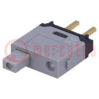 Switch: push-button; Pos: 2; DPDT; 0.01A/28VAC; 0.01A/28VDC; 500MΩ