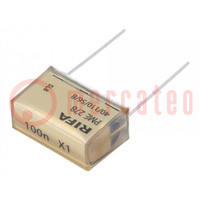 Kondensator: papierowy; X1; 100nF; 440VAC; Raster: 25,4mm; ±20%; THT