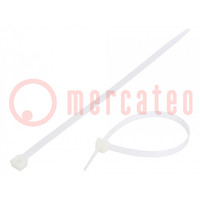 Cable tie; L: 250mm; W: 7.6mm; polyamide; 533N; natural; Ømax: 66mm