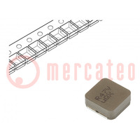 Smoorspoel: ferriet; 470nH; Inom: 52,5A; 1mΩ; ±20%; Isat: 108A