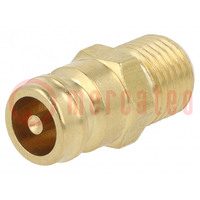 Connector; connector pipe,with valve; max.15bar; Seal: FPM