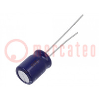 Condensator: elektrolytisch; THT; 100uF; 50VDC; Ø8x11,5mm; ±20%