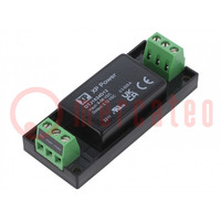 Convertidor: DC/DC; 15W; Uentr: 9÷36V; Usal: 12VDC; Usal2: -12VDC