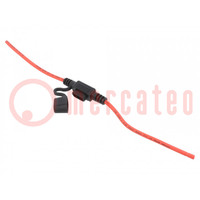 Fuse holder; 11mm; 30A; Leads: cables; -40÷85°C; 58V