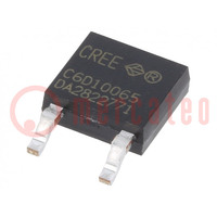 Diode: Schottky rectifying; SiC; SMD; 650V; 10A; TO252-2; 43W; C6D