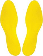 Antirutsch-Fußabdrücke - Gelb, 30 x 9.5 cm, PVC, Für innen, Einfarbig, 0 °C