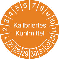 Prüfplaketten Kalibriertes Prüfmittel in Jahresfarbe, 15 Stück/Bogen, 3cm Version: 27-32 - Kalibriertes Prüfmittel 27-32