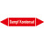Rohrleitungskennz/Pfeilschild auf Bogen Gr2 Dampf(rot), Folie gest,7,5x1,6cm Version: P2015 DIN 2403 - Dampf Kondensat P2015