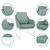 * Loungesessel / Relaxsessel LAGUNO W Stoff mint 1 Sitzer hjh OFFICE